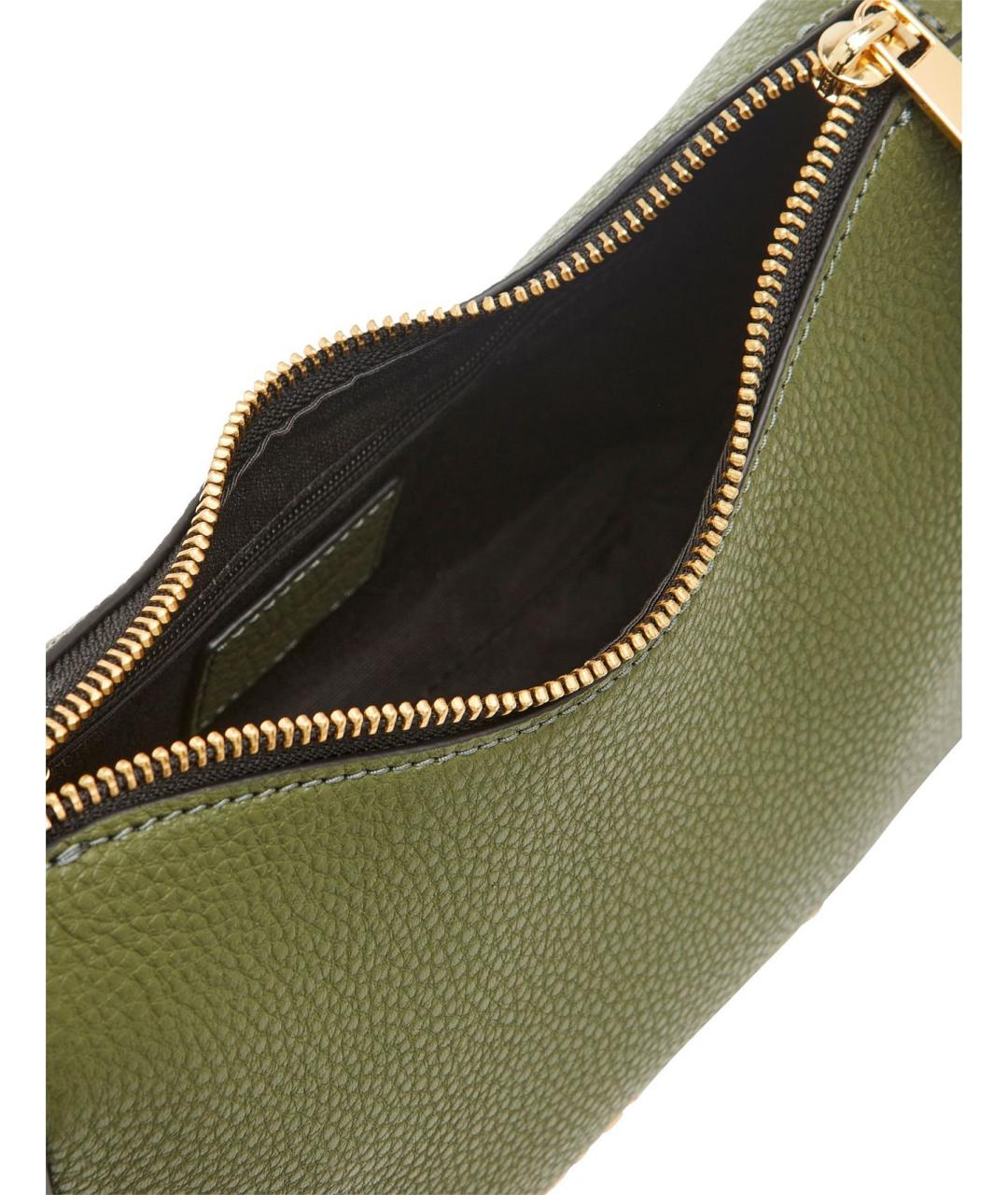 MARC JACOBS Хаки кожаная сумка с короткими ручками, фото 4
