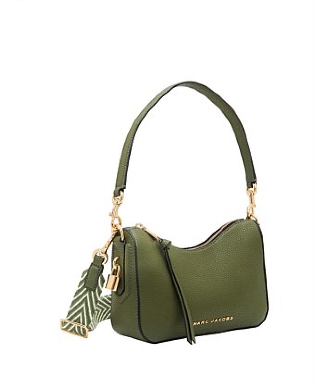MARC JACOBS Хаки кожаная сумка с короткими ручками, фото 2