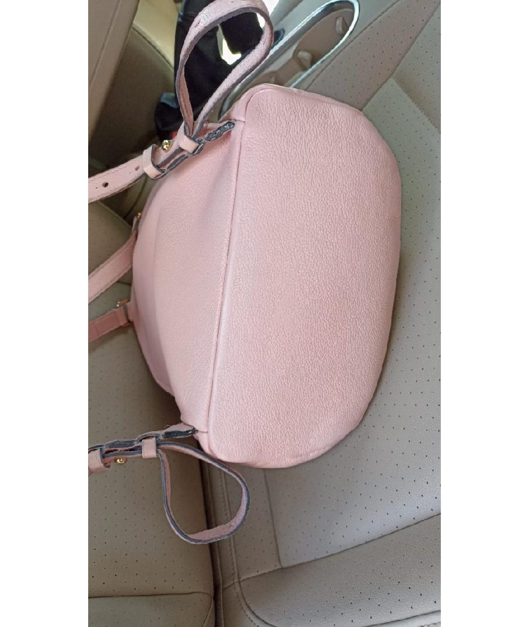LOUIS VUITTON Розовый кожаный рюкзак, фото 7