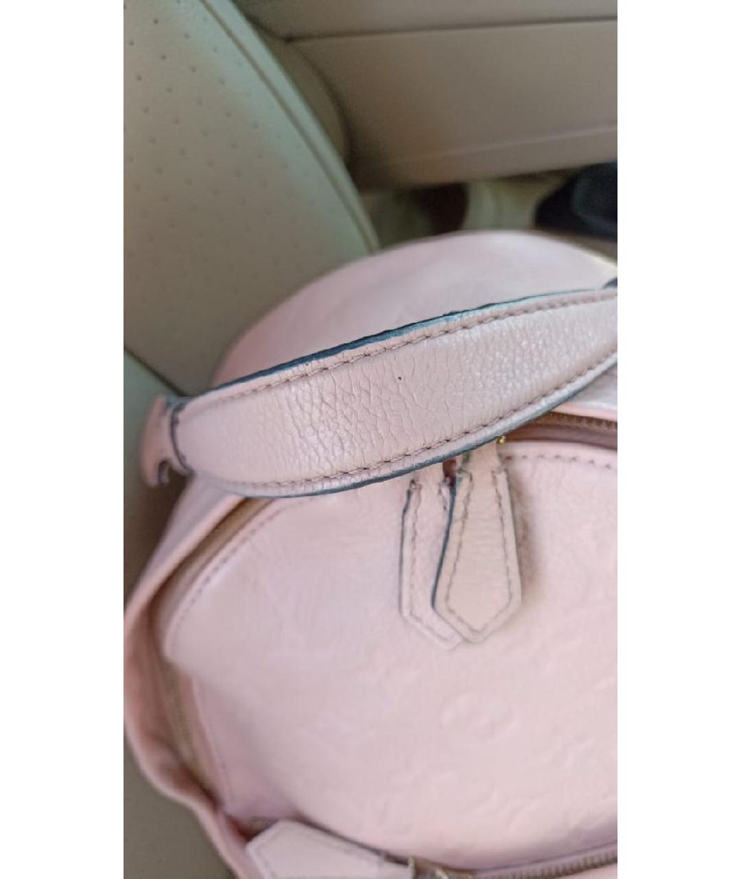 LOUIS VUITTON Розовый кожаный рюкзак, фото 4