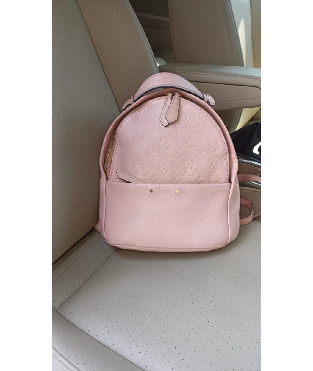 LOUIS VUITTON Розовый кожаный рюкзак, фото 9
