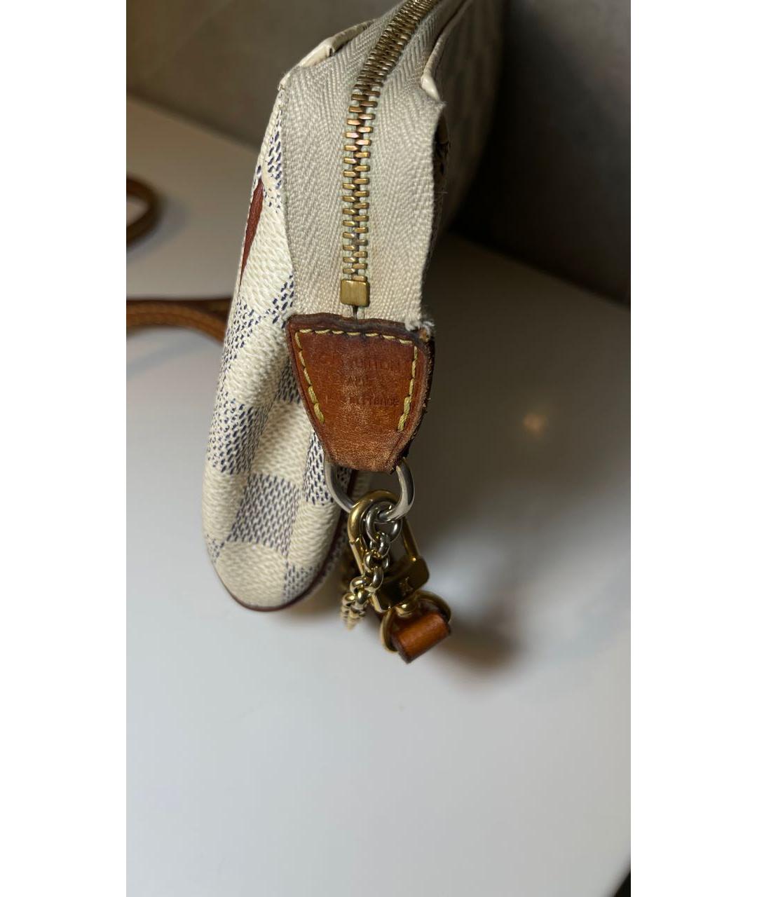 LOUIS VUITTON Бежевая кожаная сумка через плечо, фото 5