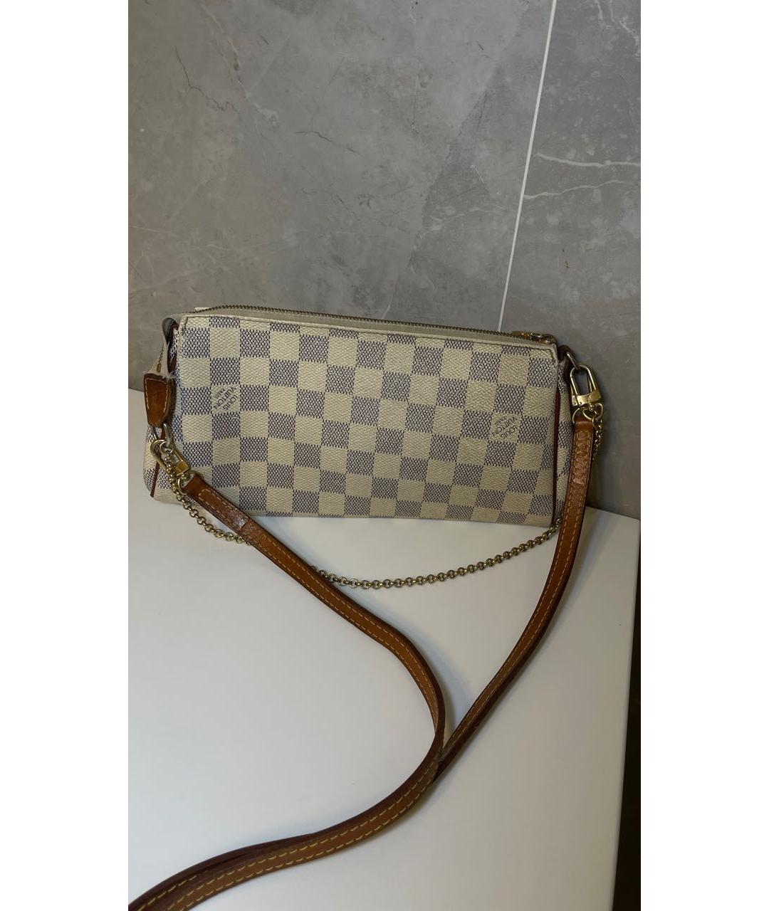 LOUIS VUITTON Бежевая кожаная сумка через плечо, фото 3