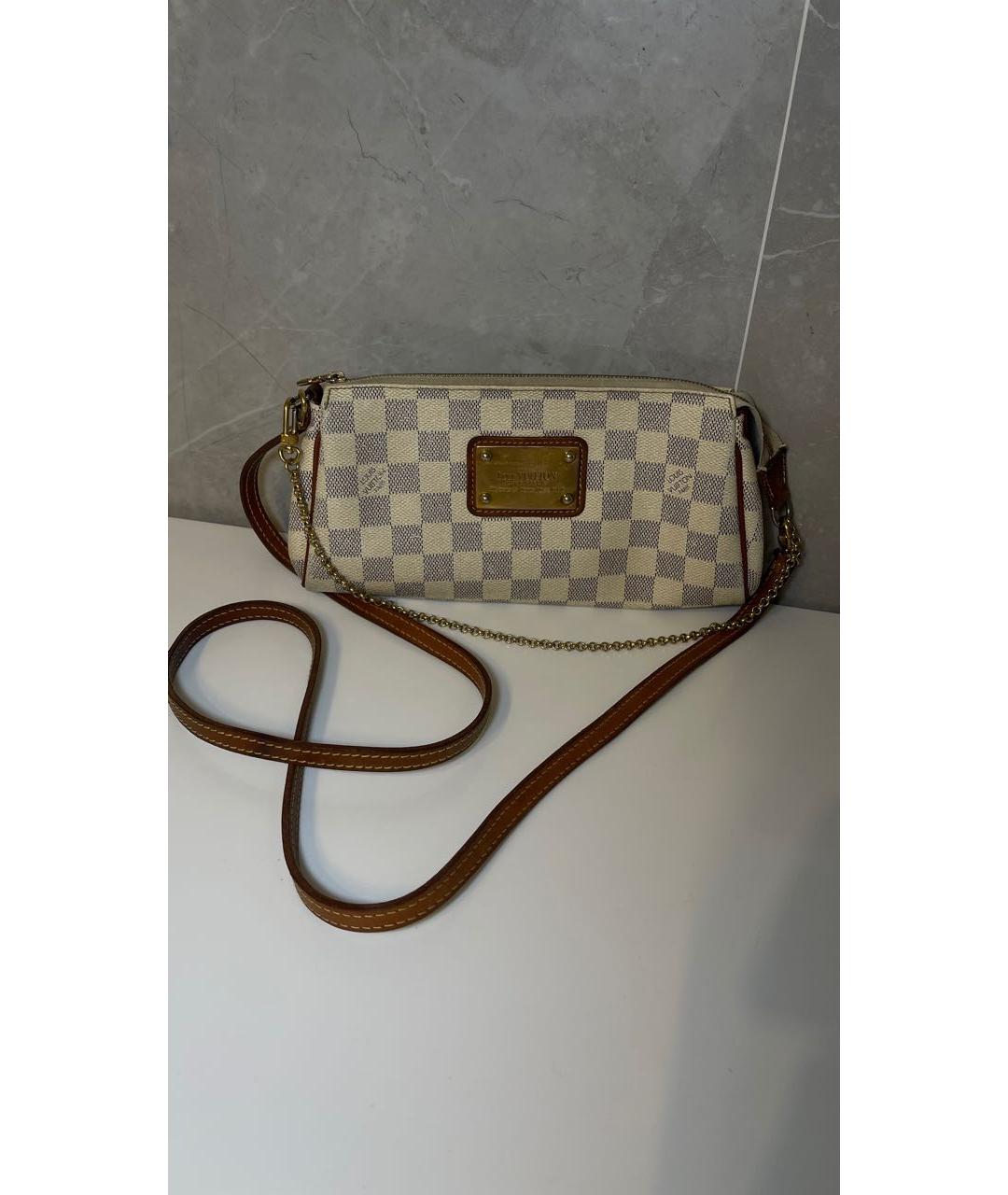 LOUIS VUITTON Бежевая кожаная сумка через плечо, фото 9