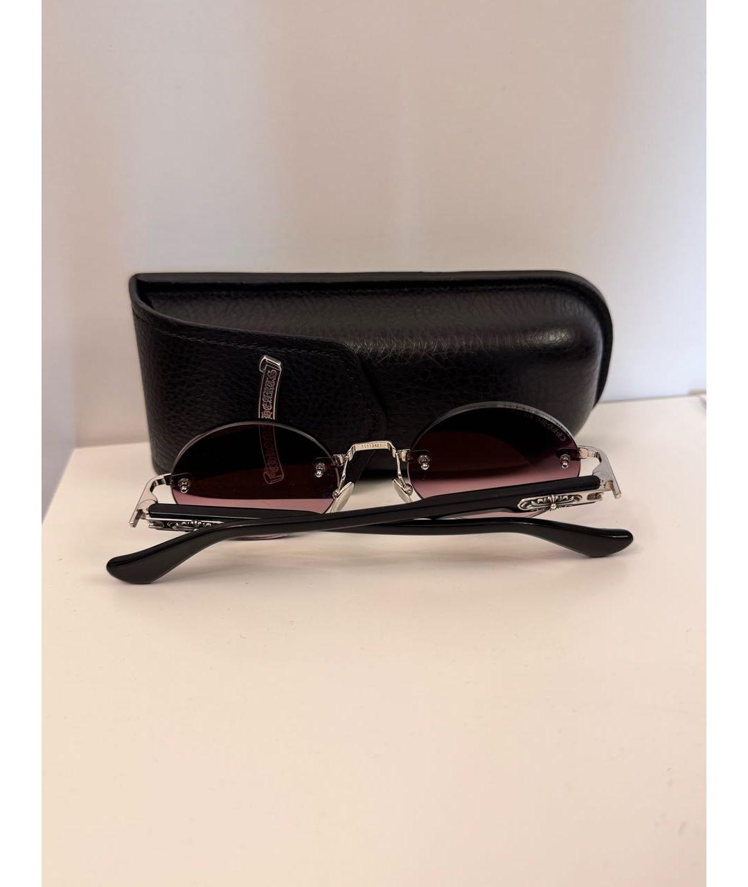 CHROME HEARTS Черные металлические солнцезащитные очки, фото 2