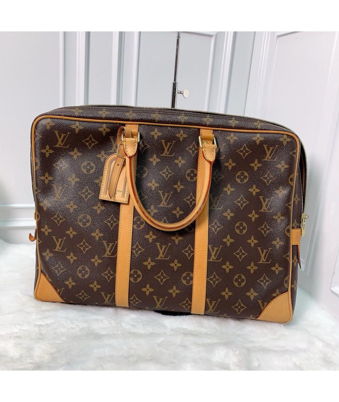 LOUIS VUITTON Коричневый портфель, фото 9