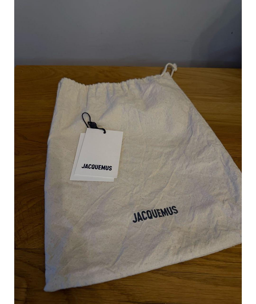 JACQUEMUS Черная кожаная сумка с короткими ручками, фото 9