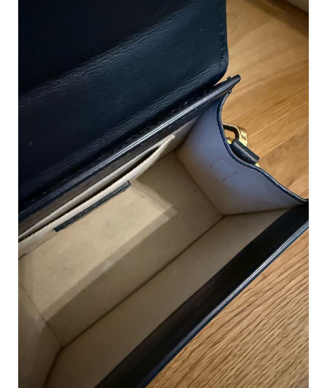 JACQUEMUS Черная кожаная сумка с короткими ручками, фото 5