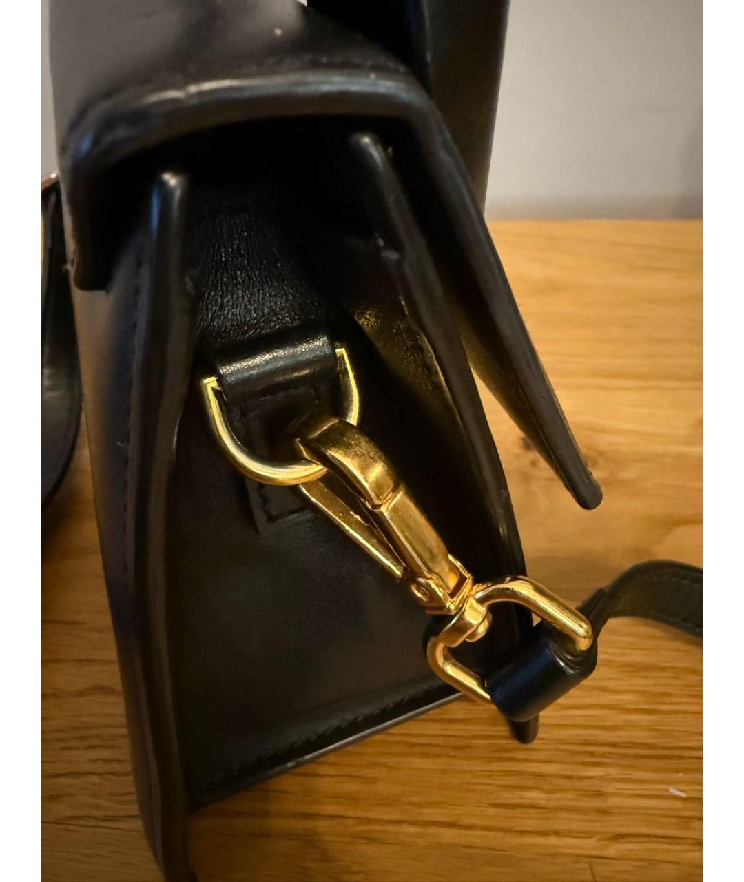 JACQUEMUS Черная кожаная сумка с короткими ручками, фото 6