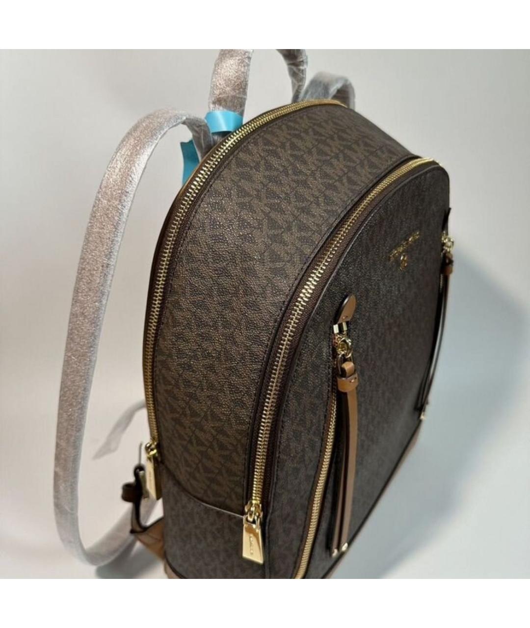 MICHAEL KORS Бежевый кожаный рюкзак, фото 2