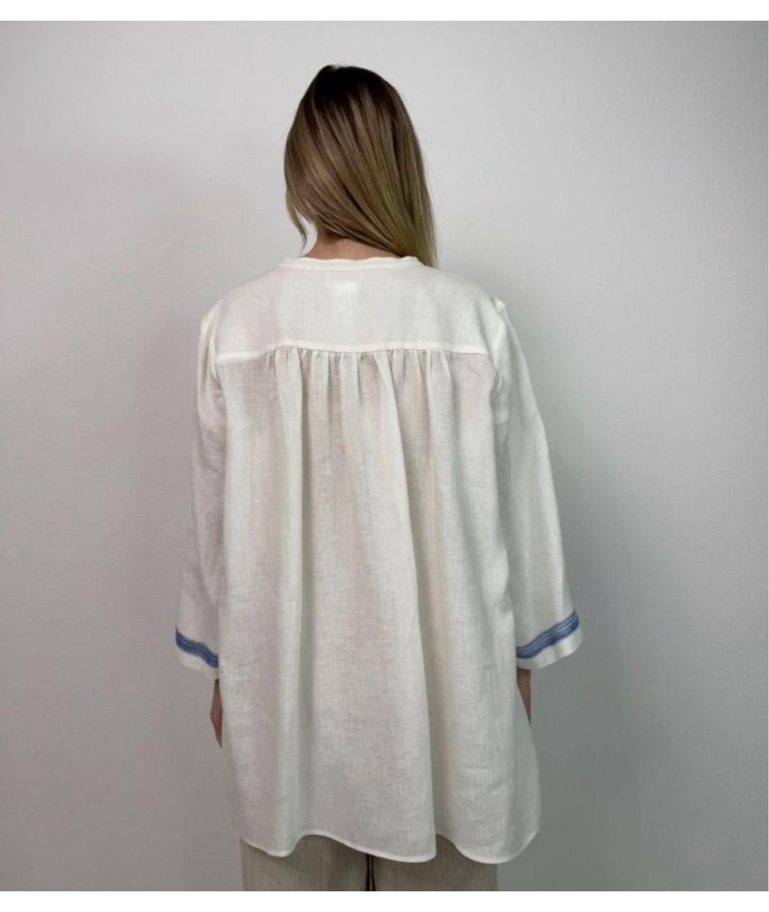 MAX MARA Белая льняная рубашка, фото 2