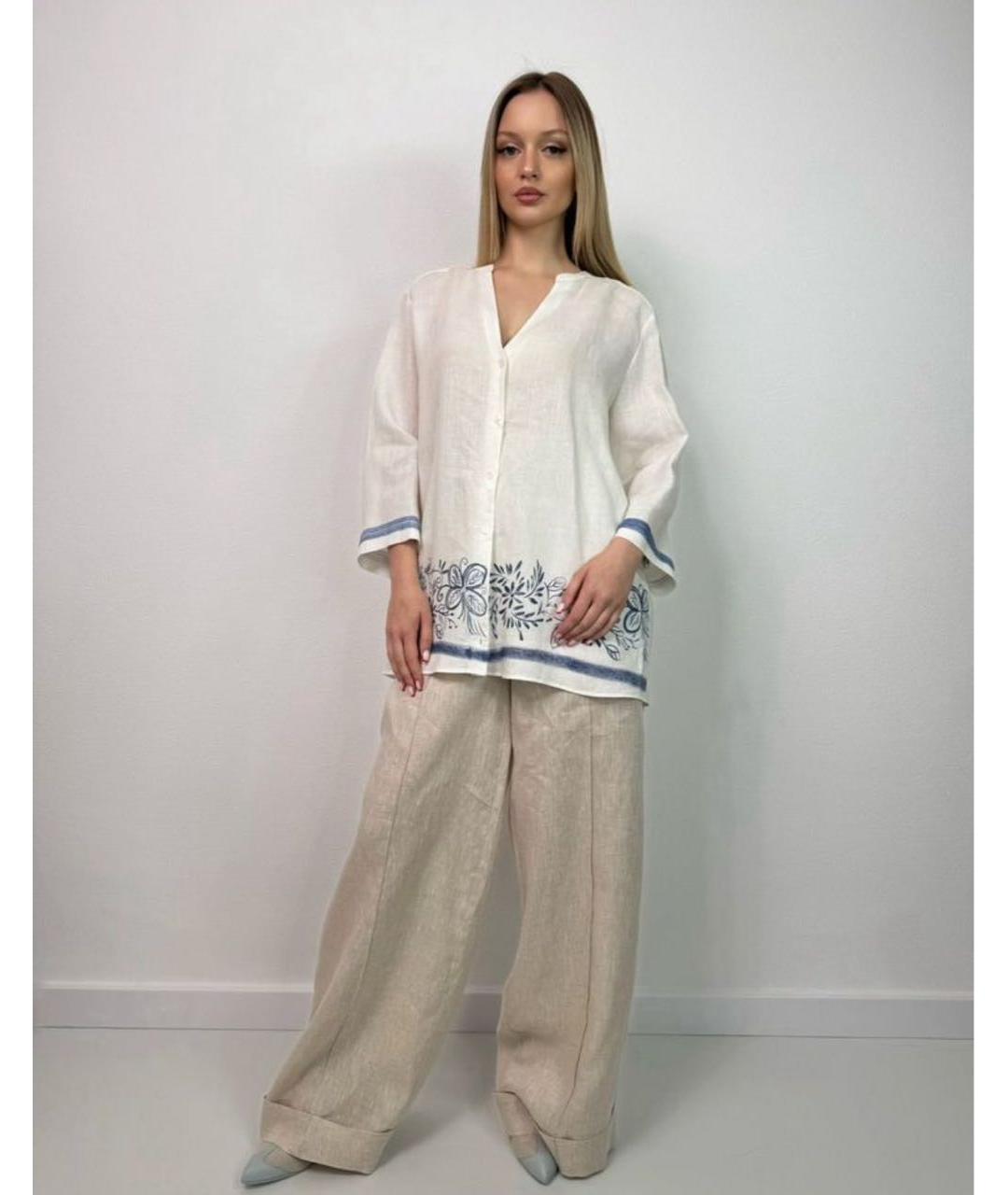 MAX MARA Белая льняная рубашка, фото 7