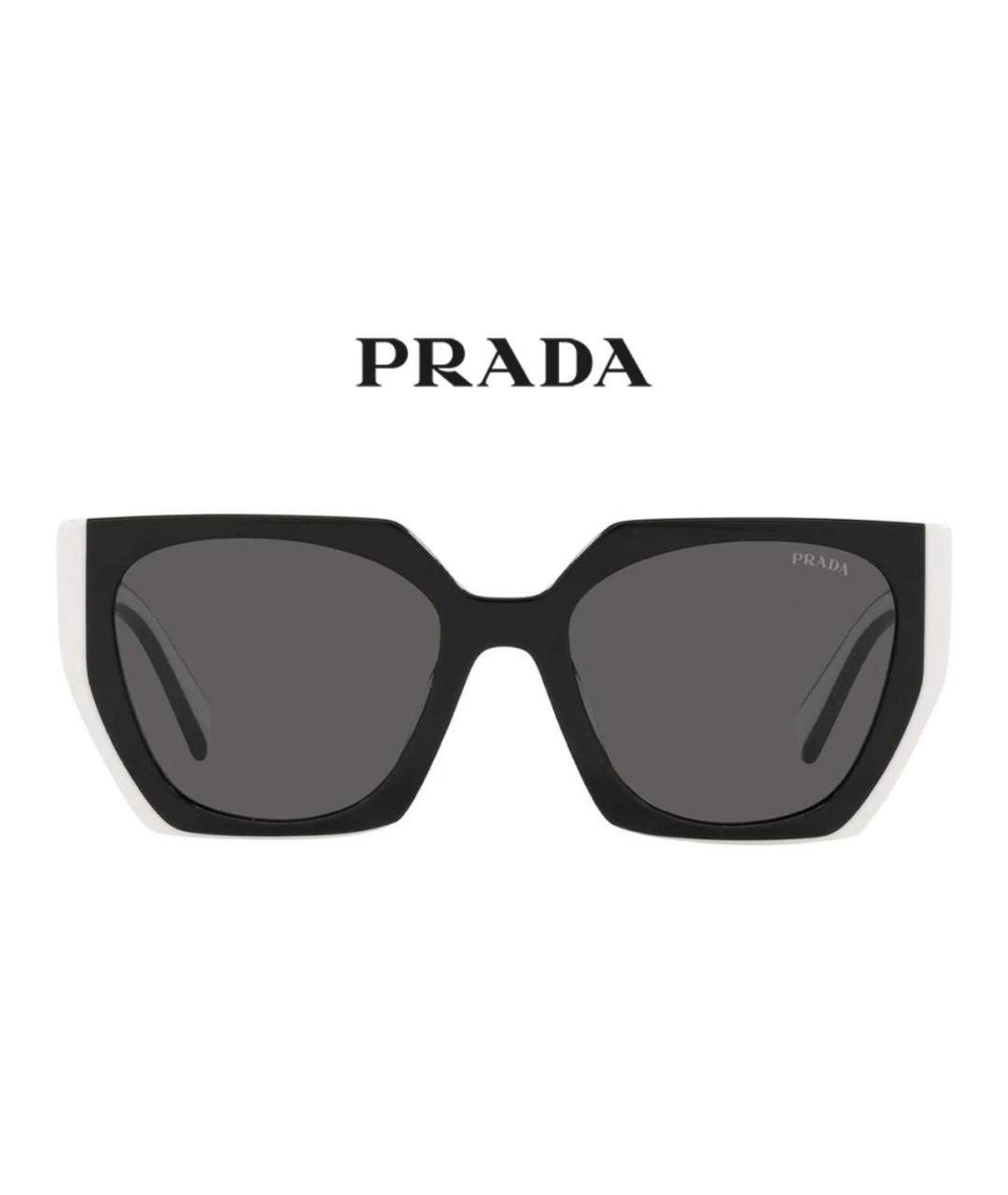 PRADA Белые пластиковые солнцезащитные очки, фото 6