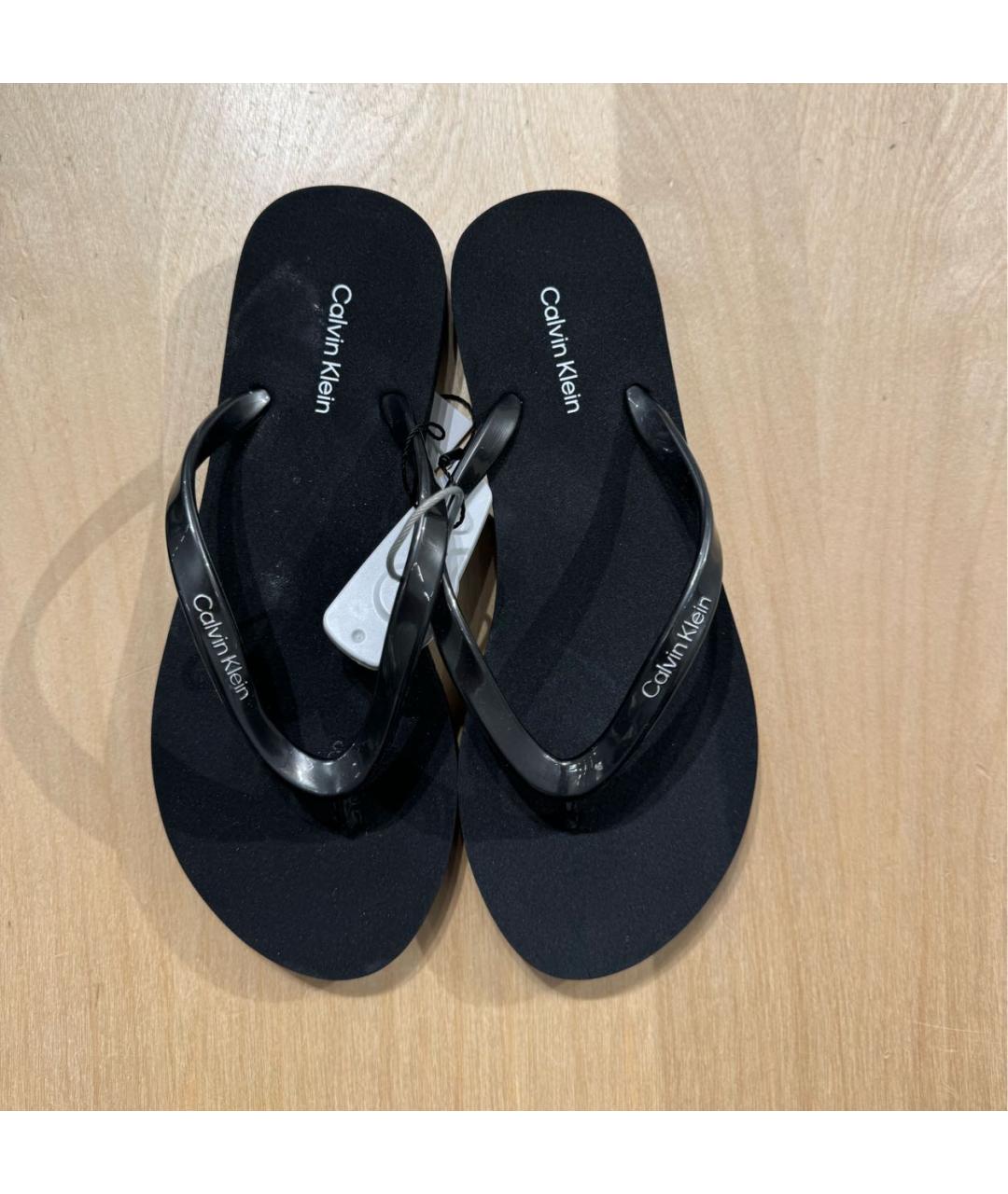 CALVIN KLEIN Черные шлепанцы, фото 2