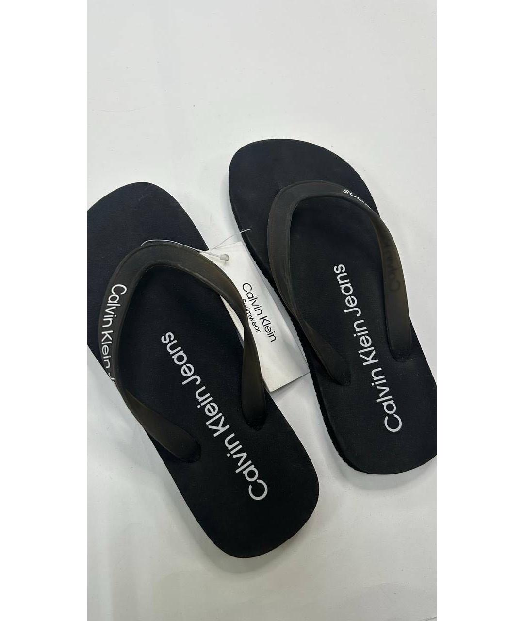 CALVIN KLEIN Черные шлепанцы, фото 5
