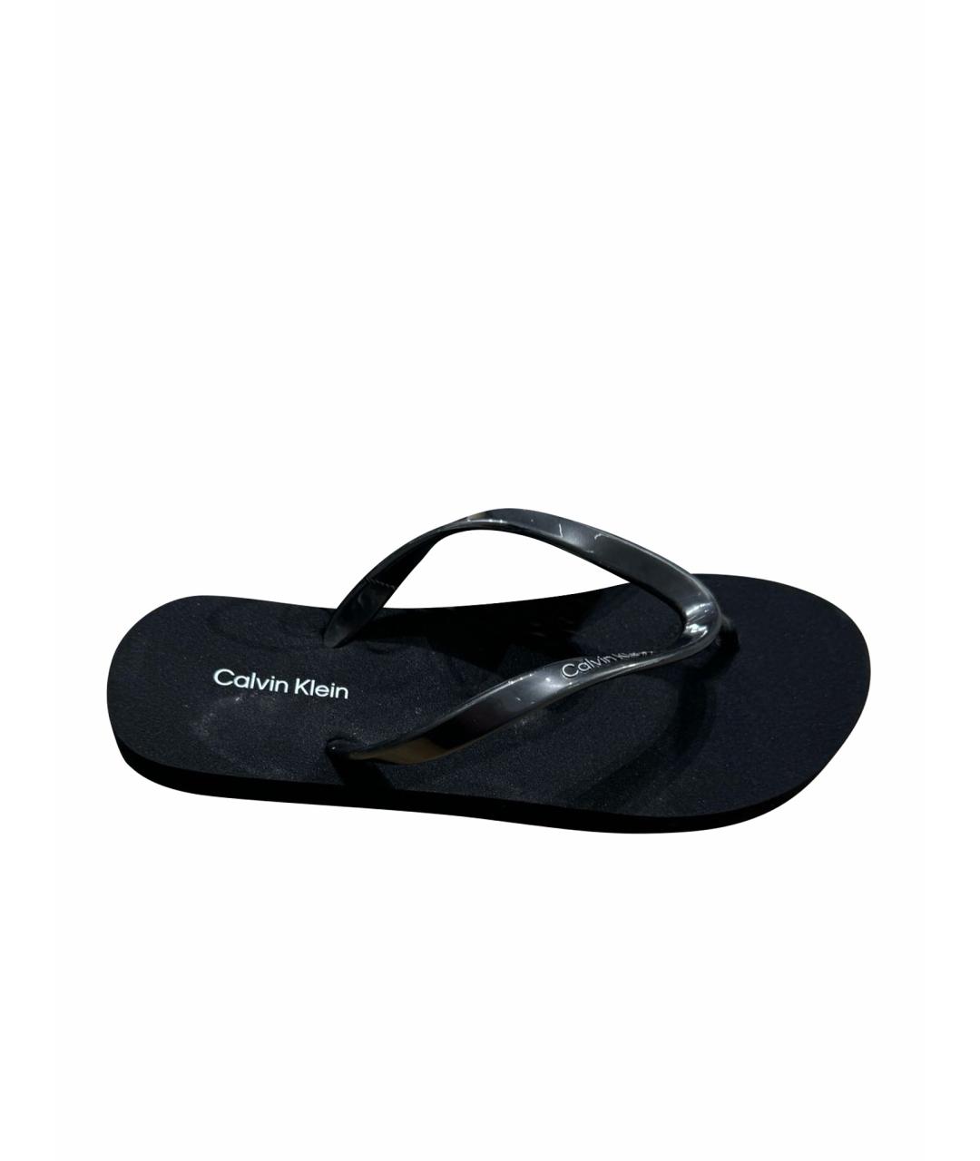 CALVIN KLEIN Черные шлепанцы, фото 1