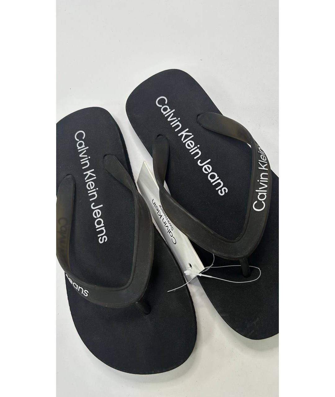 CALVIN KLEIN Черные шлепанцы, фото 3