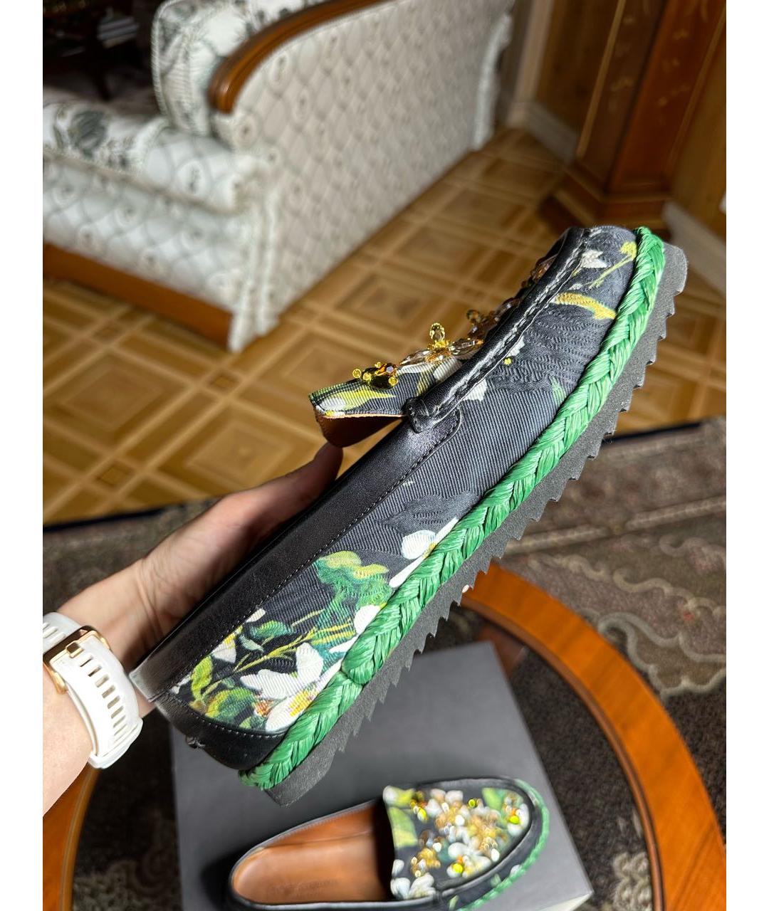 DOLCE&GABBANA Черные кожаные лоферы, фото 7