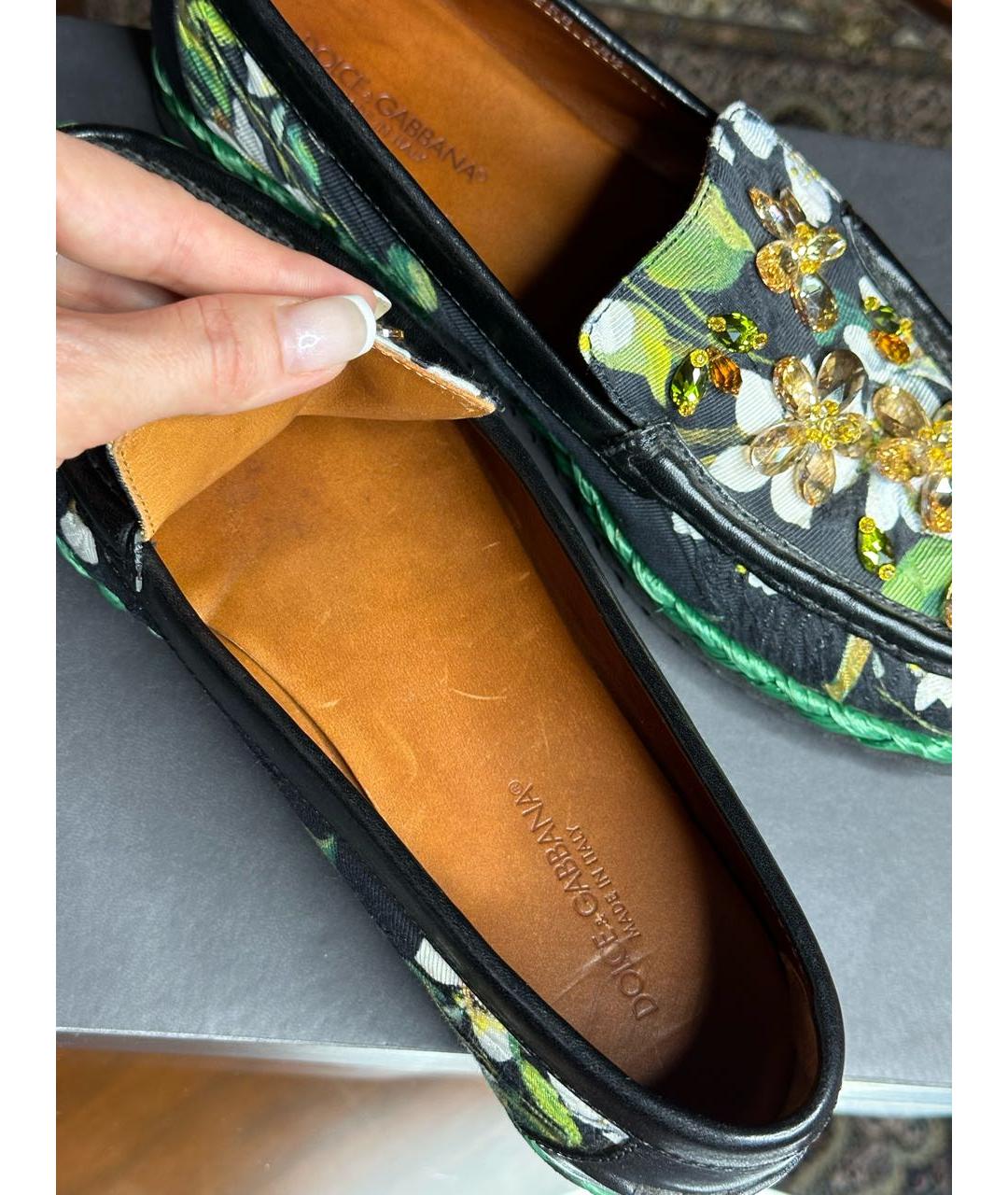 DOLCE&GABBANA Черные кожаные лоферы, фото 6