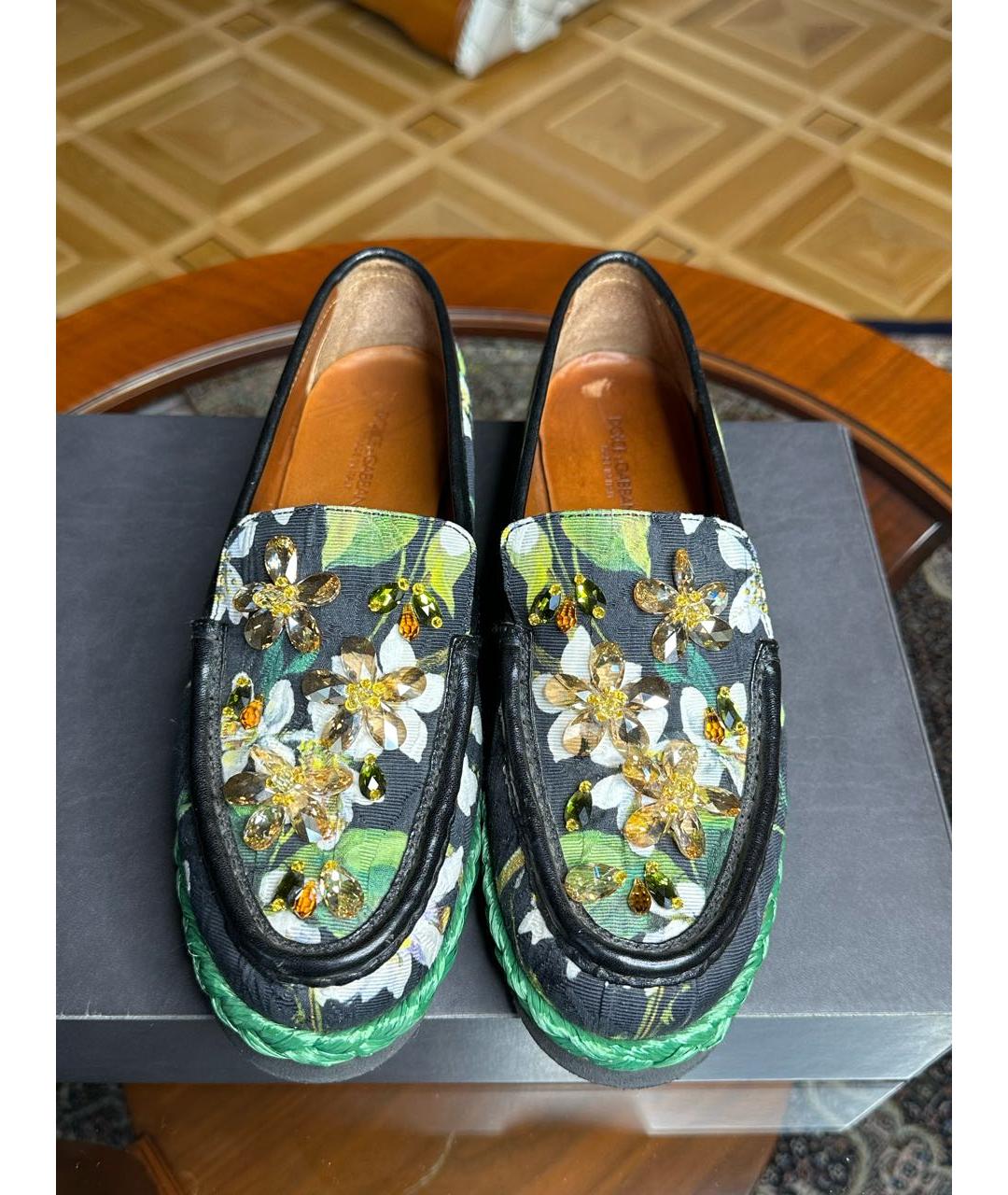 DOLCE&GABBANA Черные кожаные лоферы, фото 3