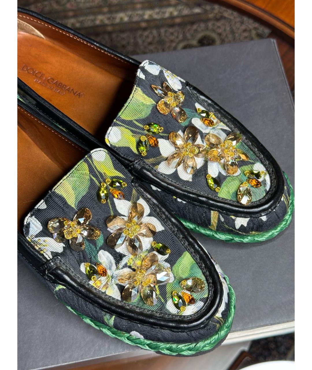 DOLCE&GABBANA Черные кожаные лоферы, фото 2