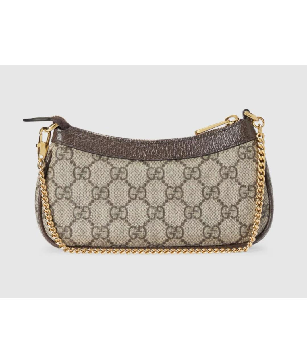 GUCCI Коричневая кожаная сумка с короткими ручками, фото 3
