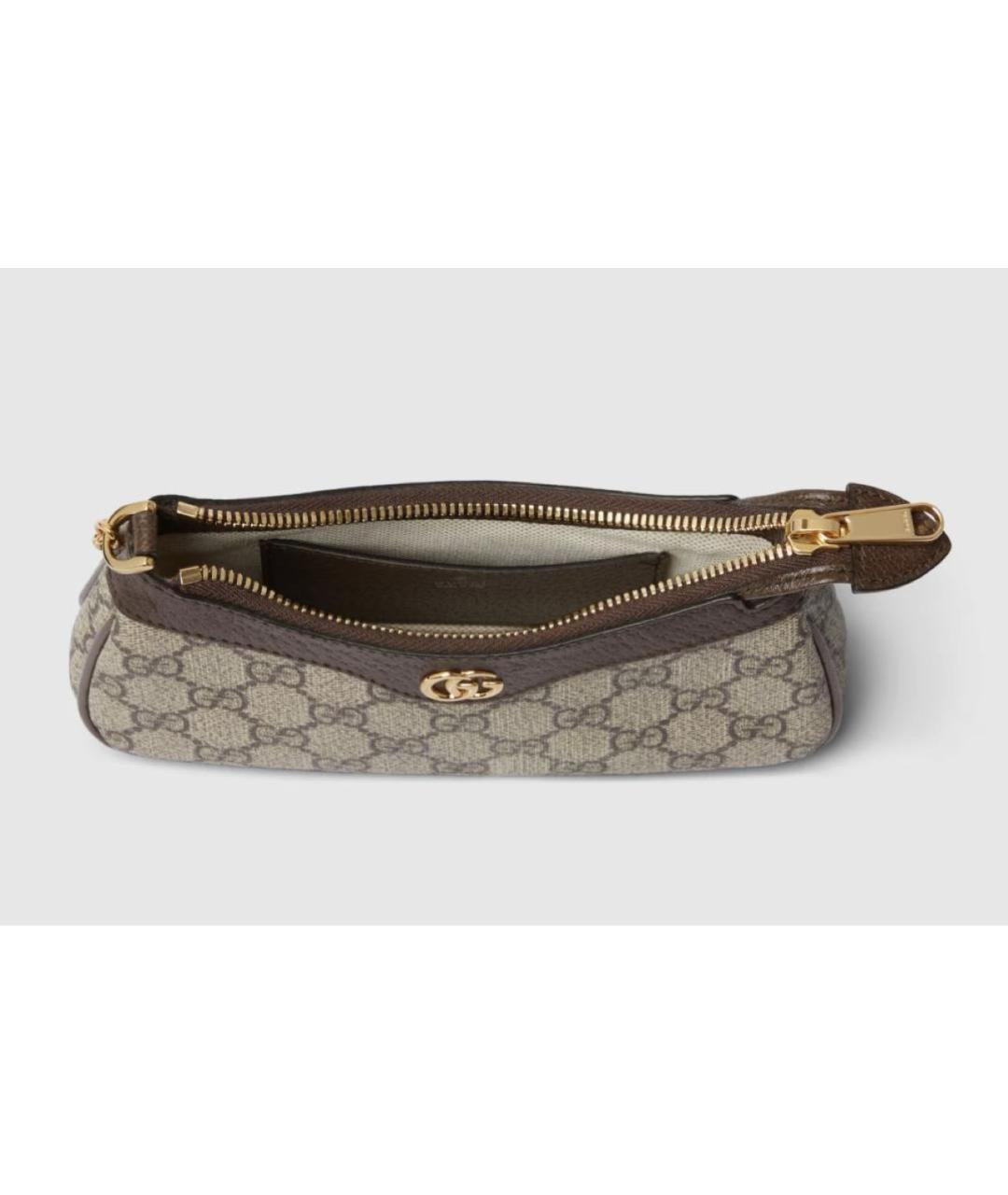GUCCI Коричневая кожаная сумка с короткими ручками, фото 2