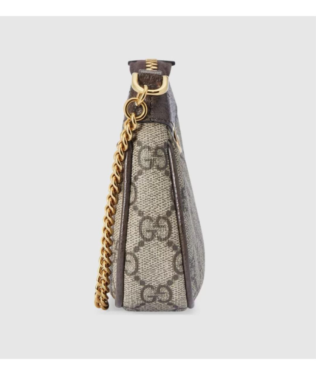GUCCI Коричневая кожаная сумка с короткими ручками, фото 4
