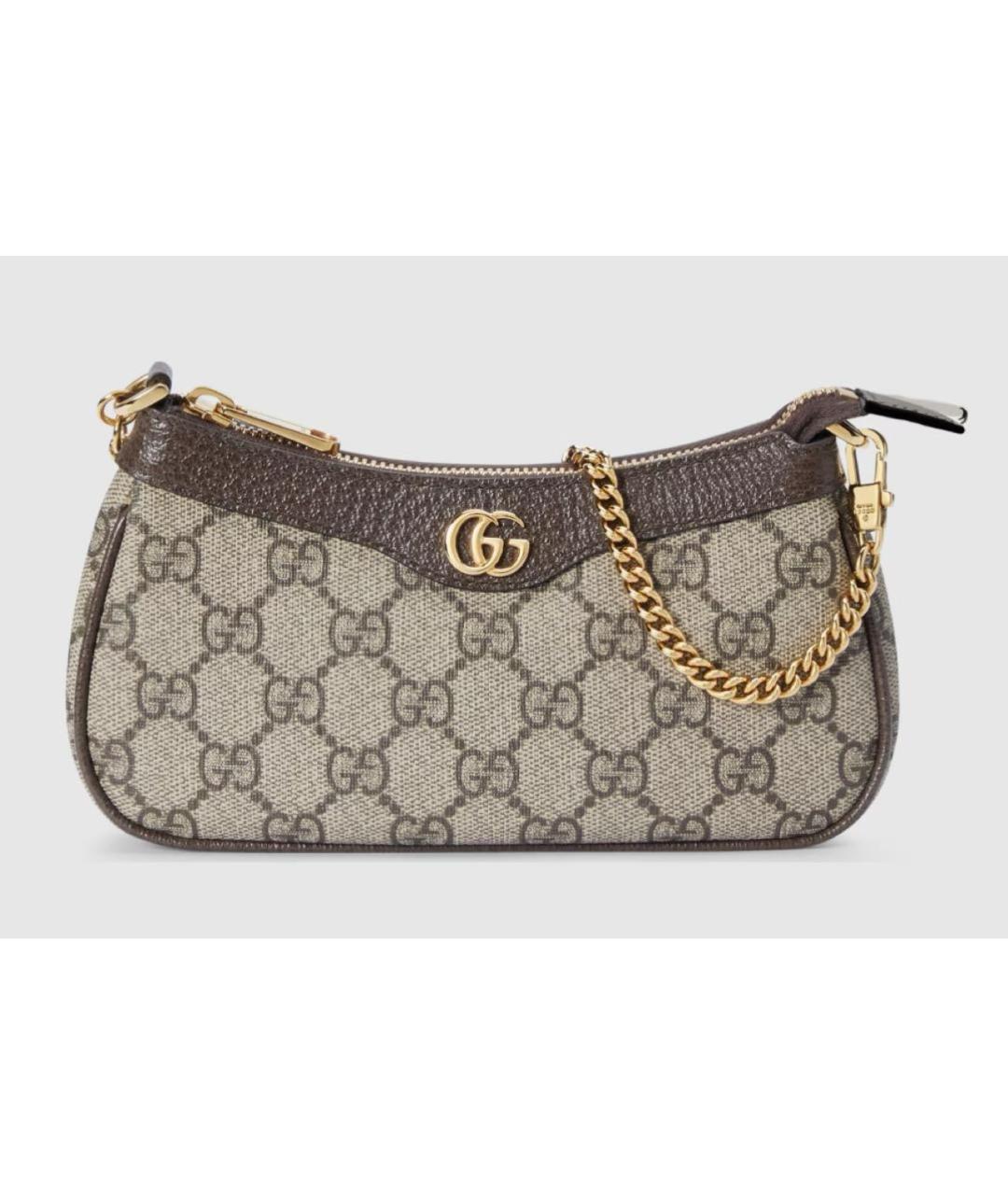 GUCCI Коричневая кожаная сумка с короткими ручками, фото 5