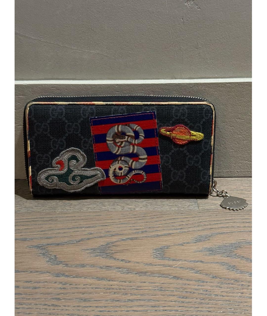 GUCCI Черный замшевый кошелек, фото 2