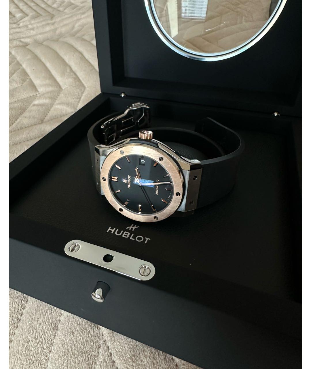 HUBLOT Черные керамические часы, фото 4