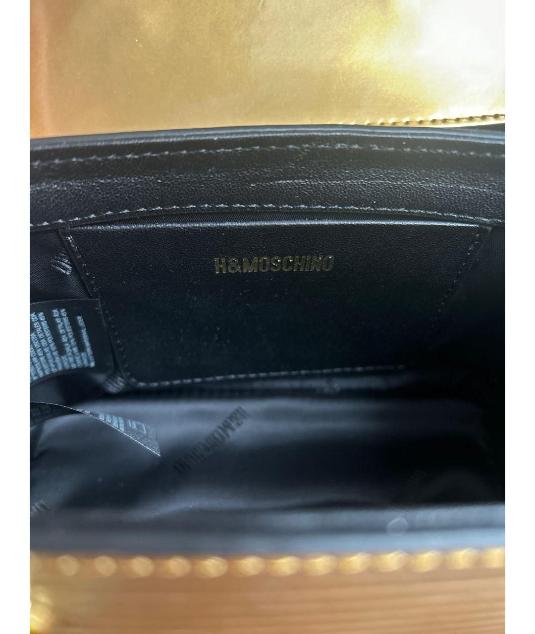 MOSCHINO Черная сумка с короткими ручками из искусственной кожи, фото 5