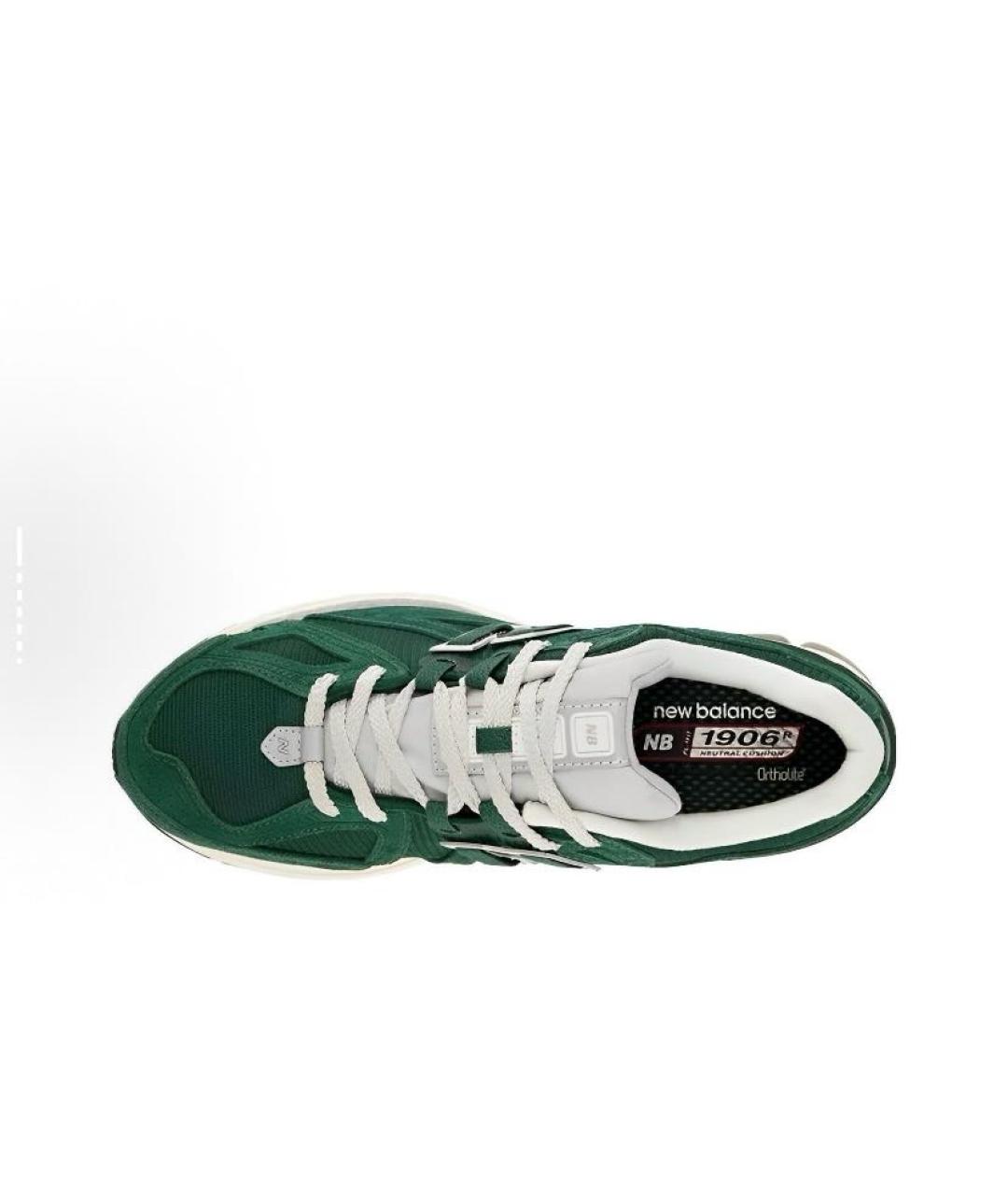 NEW BALANCE Зеленые замшевые кроссовки, фото 4