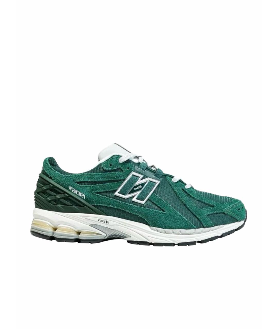 NEW BALANCE Зеленые замшевые кроссовки, фото 1