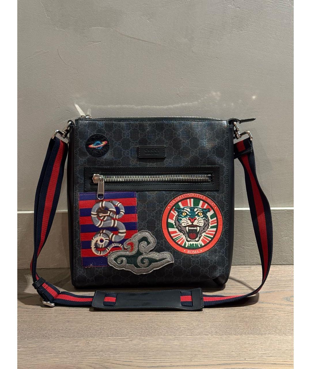 GUCCI Черная кожаная сумка на плечо, фото 4