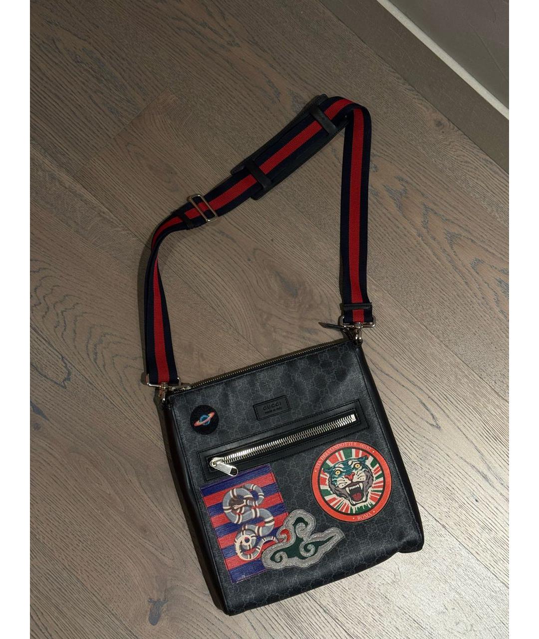 GUCCI Черная кожаная сумка на плечо, фото 3