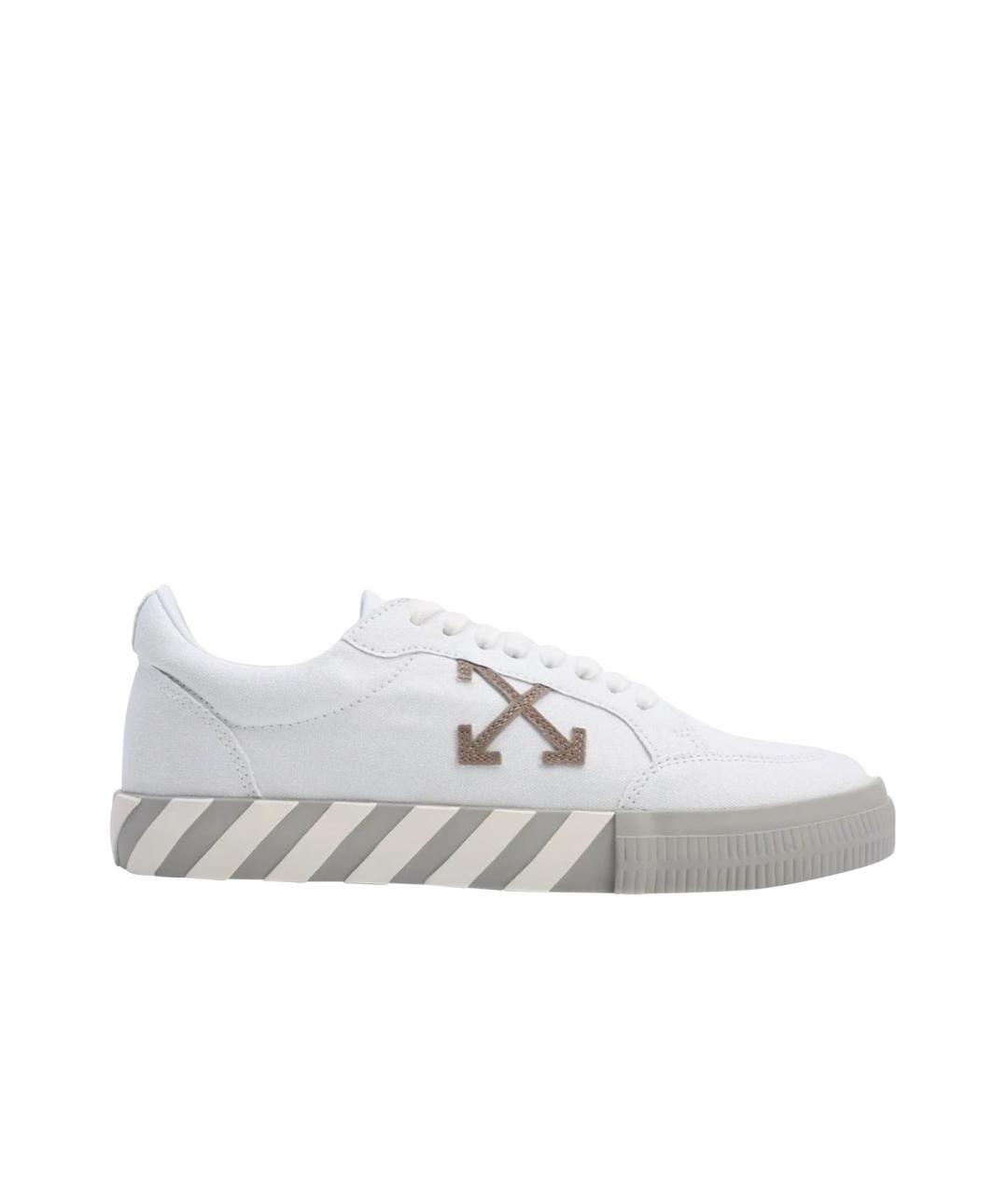 OFF-WHITE Белые текстильные кеды, фото 1