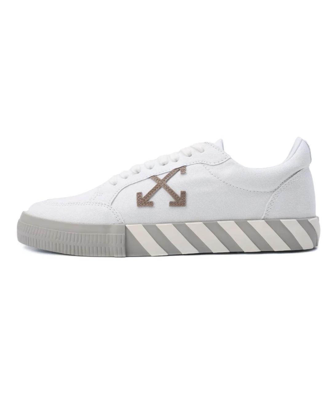 OFF-WHITE Белые текстильные кеды, фото 8
