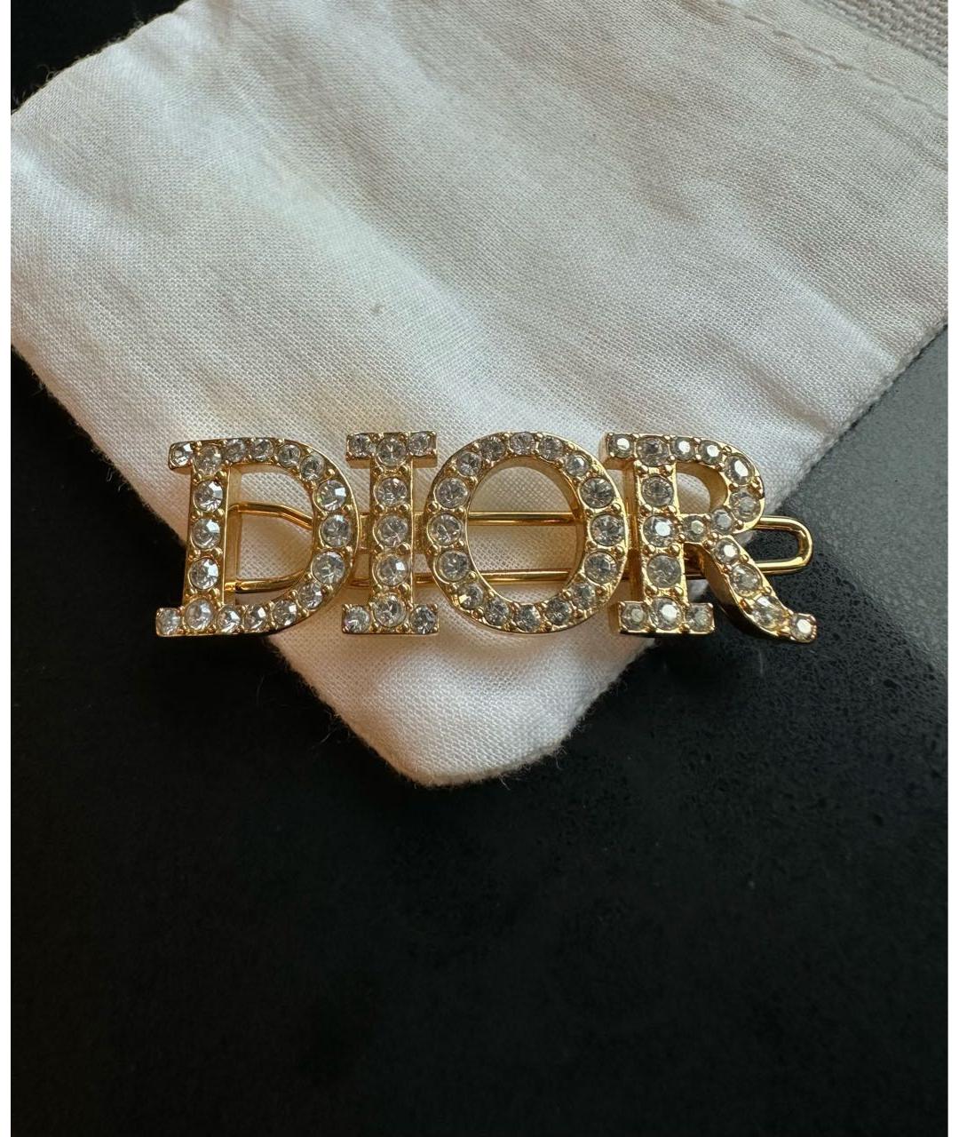 CHRISTIAN DIOR Золотая заколка, фото 6