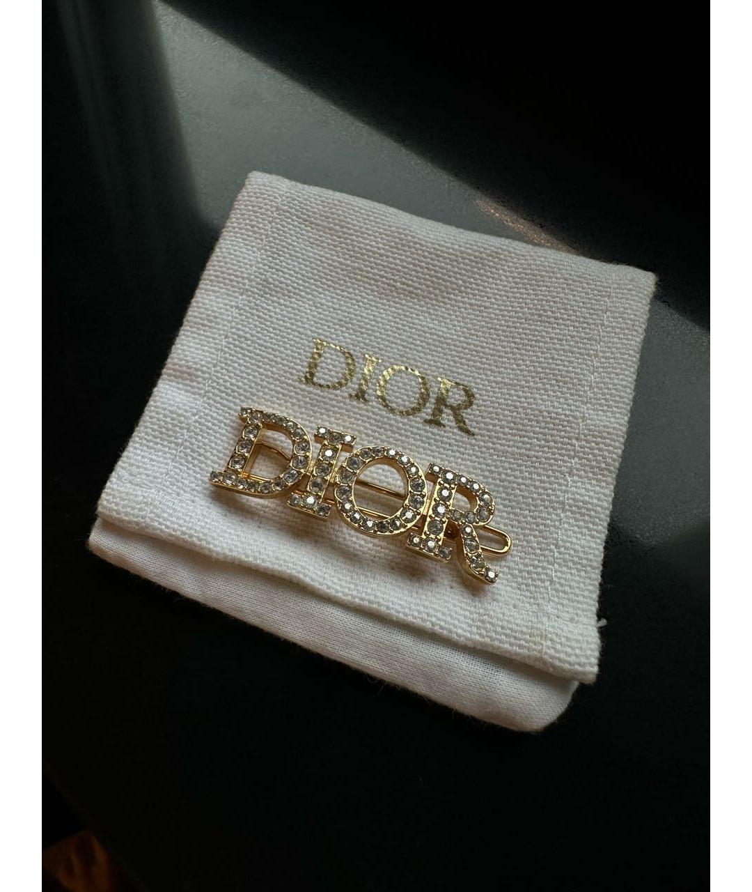 CHRISTIAN DIOR Золотая заколка, фото 2