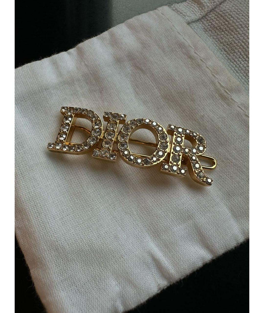 CHRISTIAN DIOR Золотая заколка, фото 5