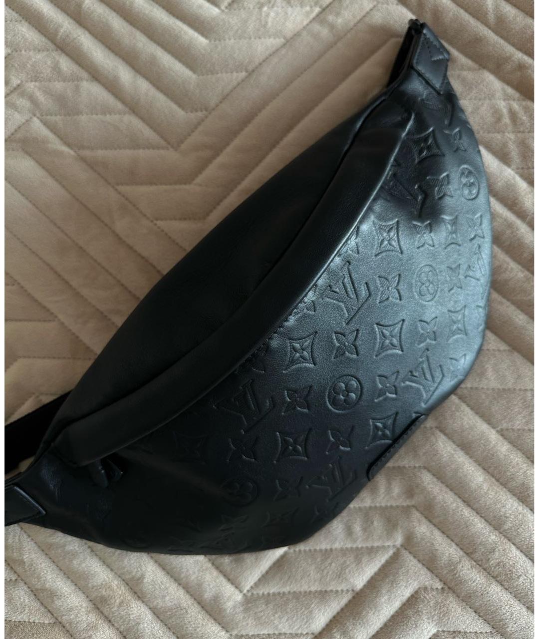 LOUIS VUITTON Черная кожаная барсетка, фото 2