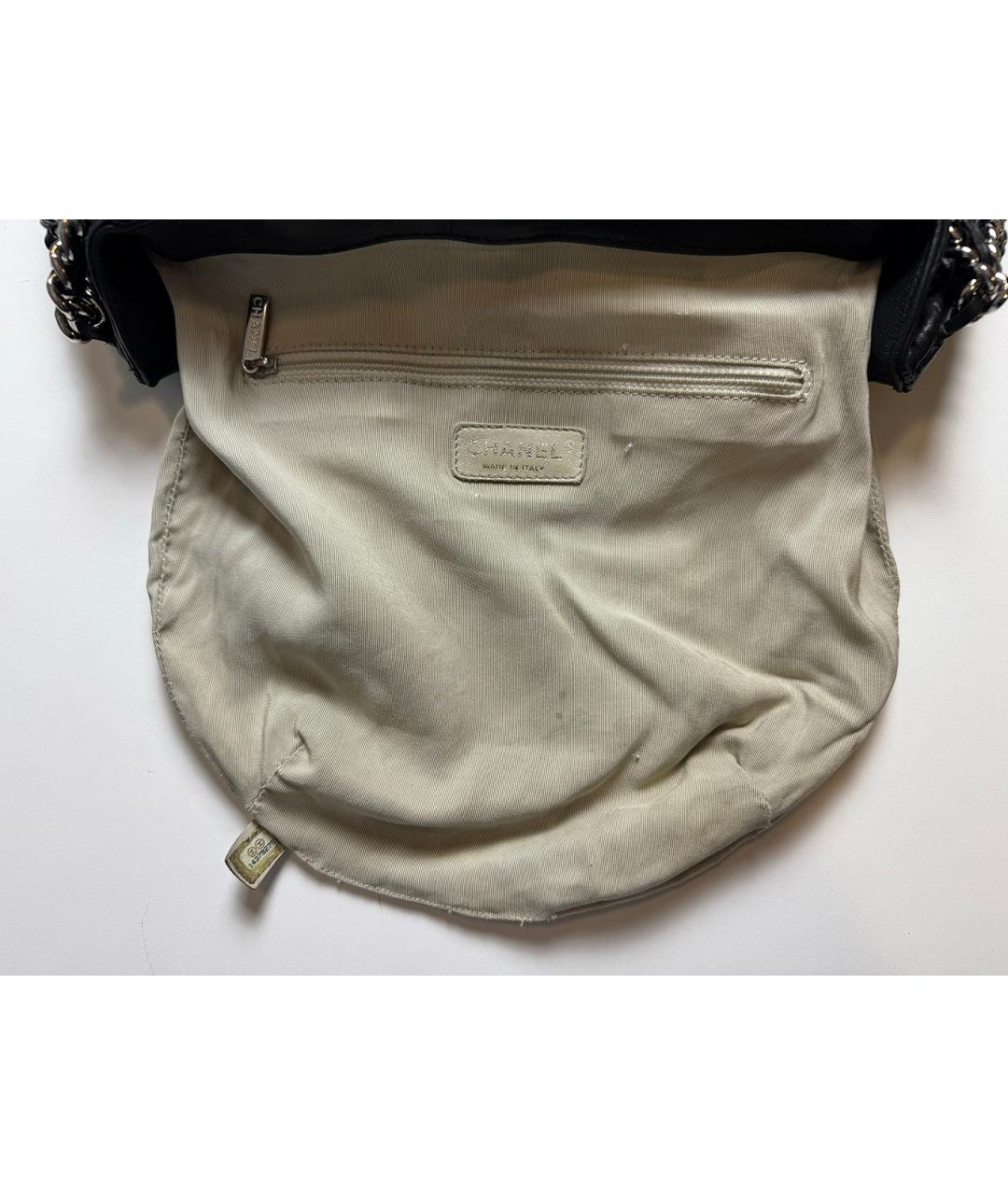 CHANEL Черная кожаная сумка через плечо, фото 9