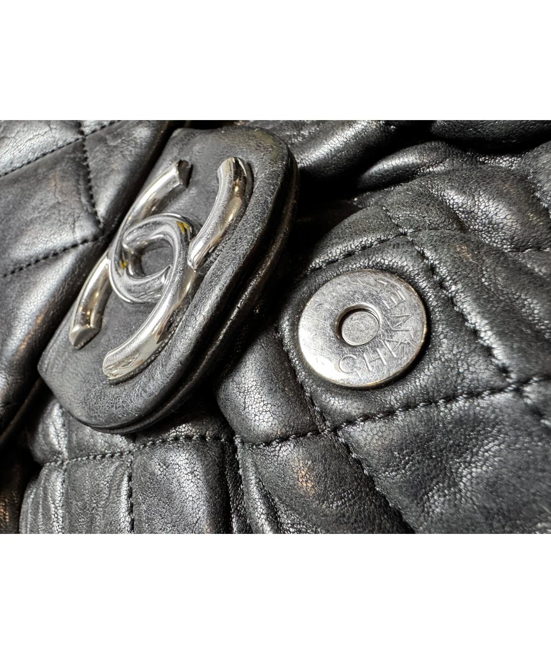 CHANEL Черная кожаная сумка через плечо, фото 4