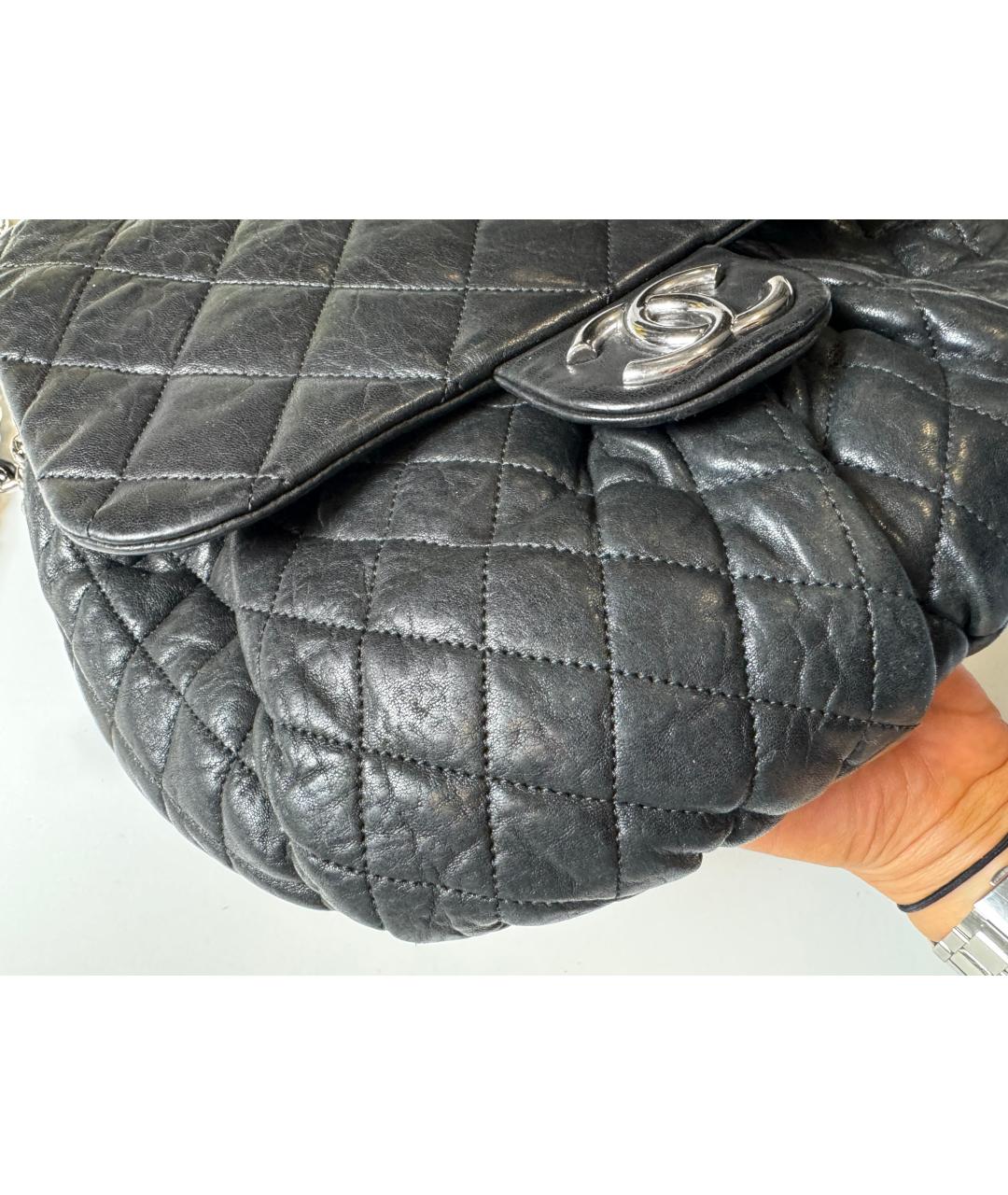 CHANEL Черная кожаная сумка через плечо, фото 3