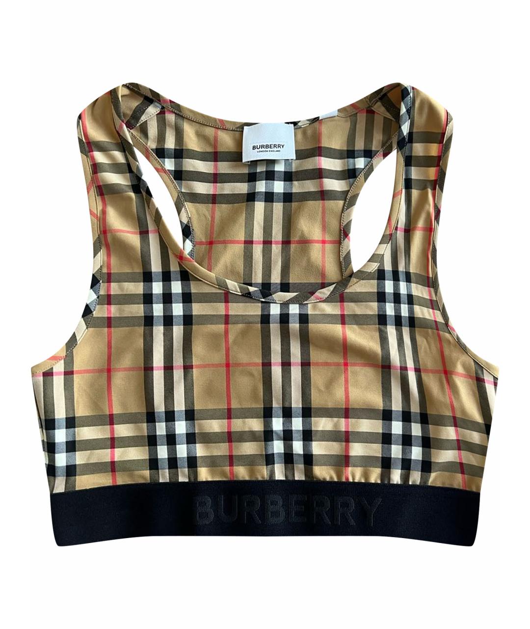 BURBERRY Коричневая майка, фото 1