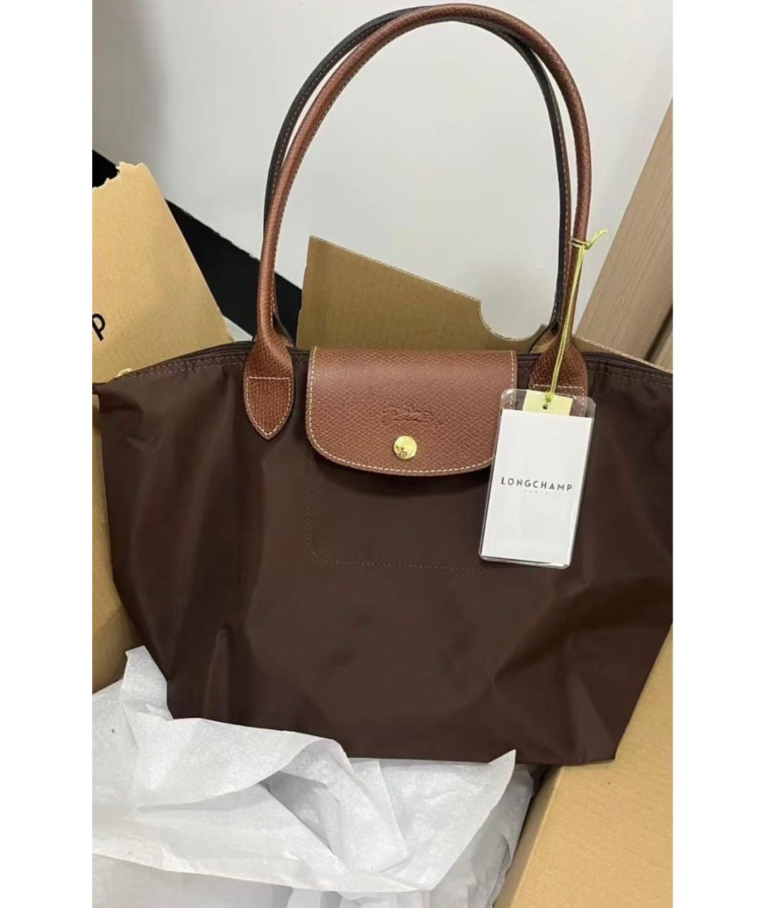 LONGCHAMP Коричневая сумка тоут, фото 5