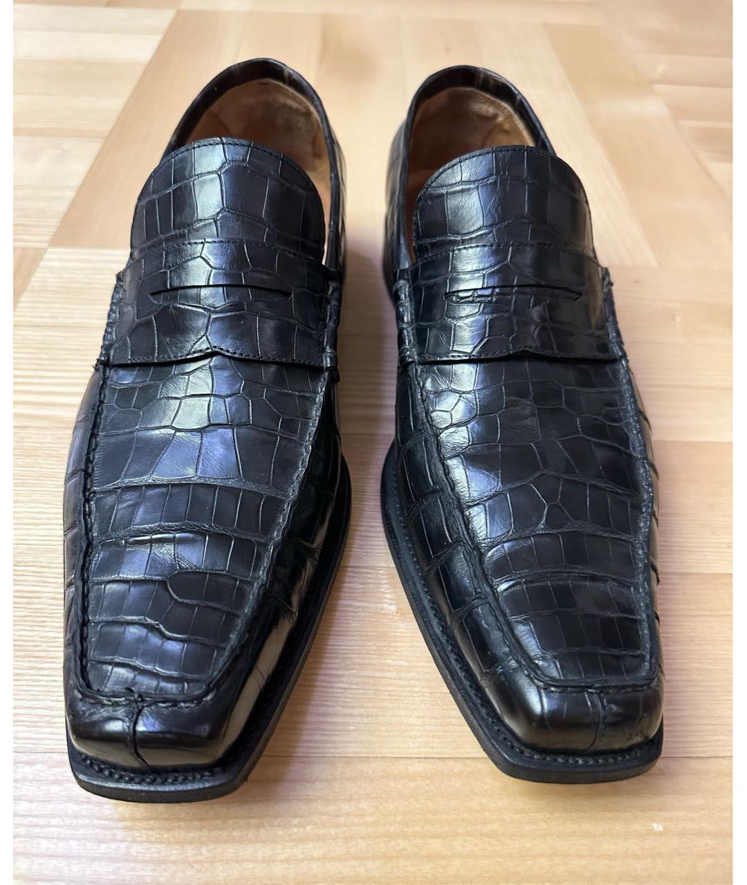 BRIONI Черные лоферы из экзотической кожи, фото 2
