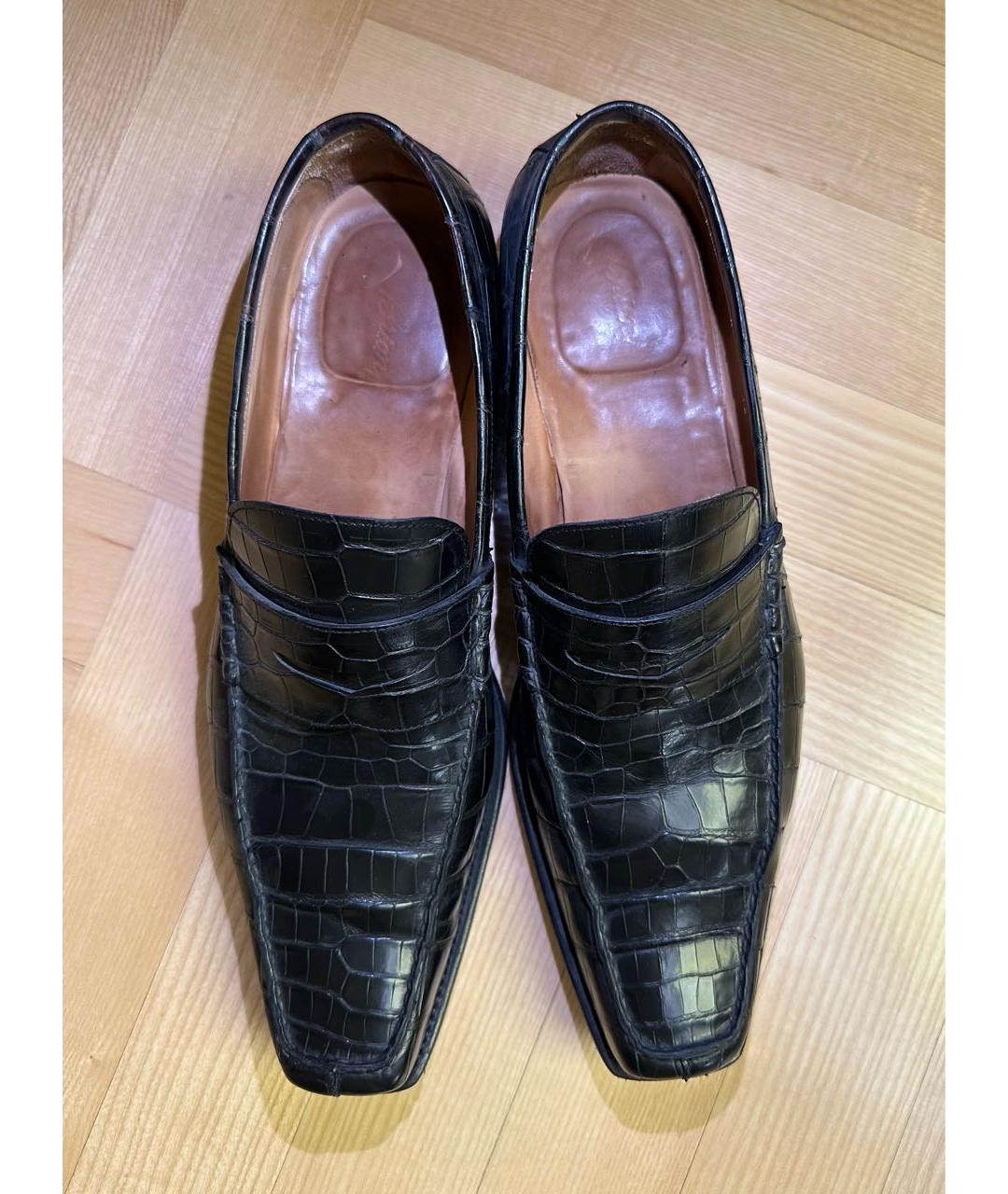 BRIONI Черные лоферы из экзотической кожи, фото 3