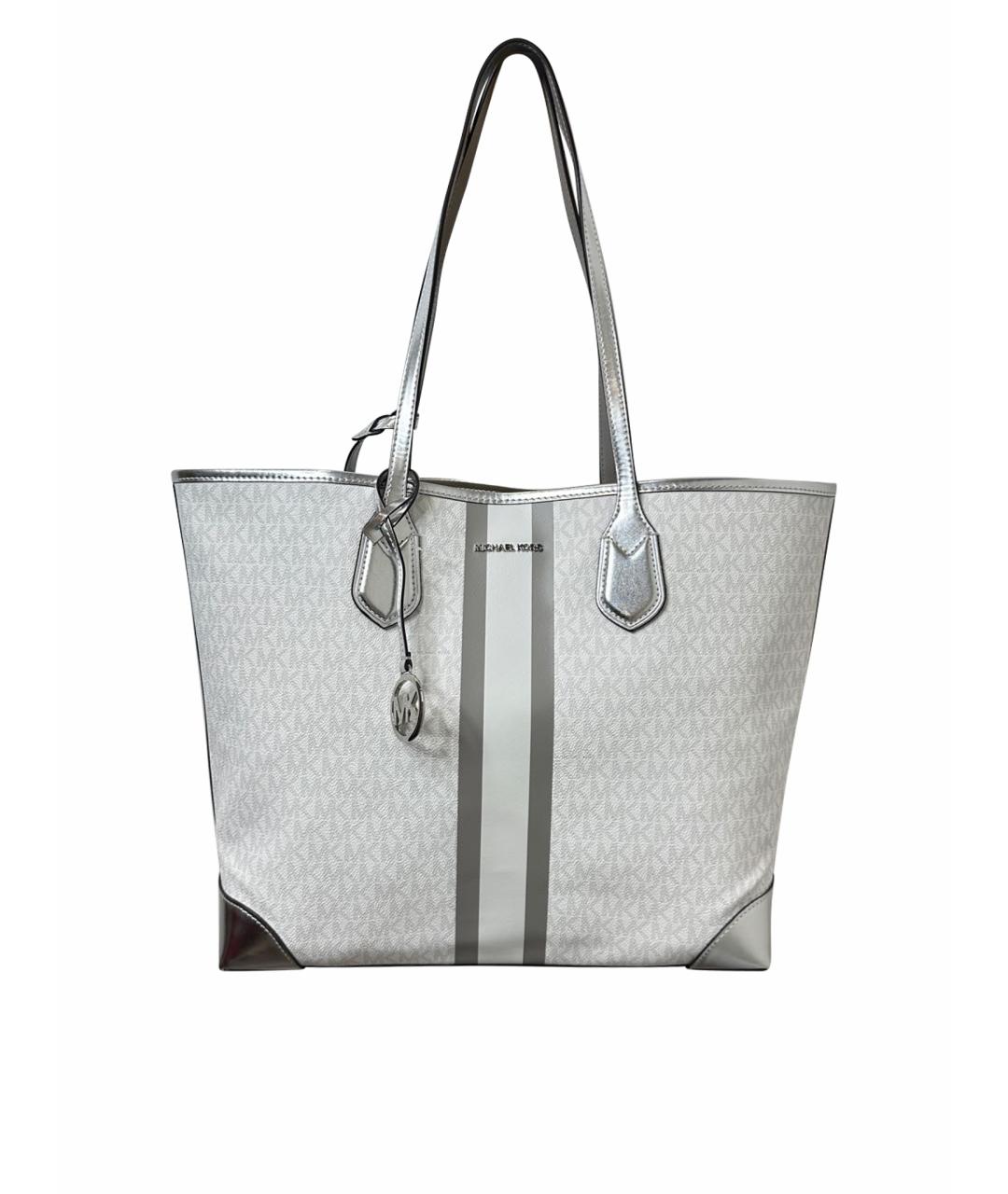 MICHAEL KORS Белая сумка тоут из искусственной кожи, фото 1